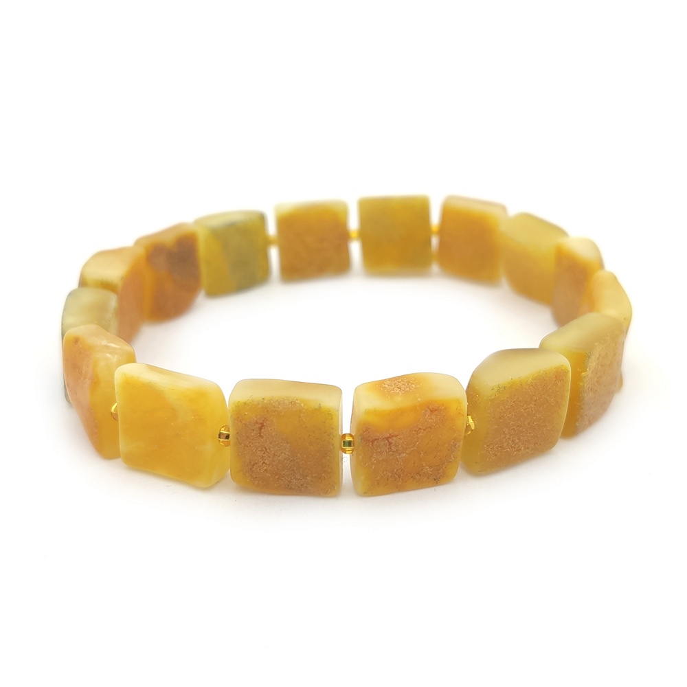 Браслет "Квадрат", янтарь